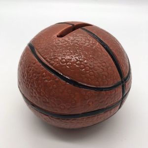 Greenbrier Brown Ceramic Basketball Ball Coin Bank Collectible Sports Piggy Bank